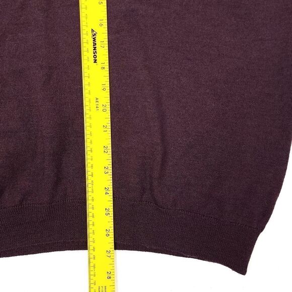 LL Bean Wool Sweater Vest V-Neck Mens XL Purplish Brown Casual Outdoors - Picture 5 of 6